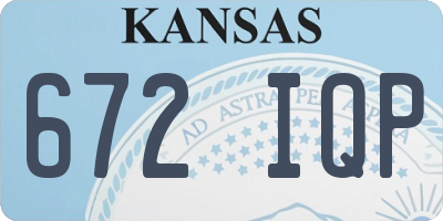 KS license plate 672IQP