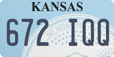 KS license plate 672IQQ