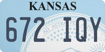 KS license plate 672IQY