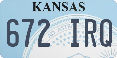 KS license plate 672IRQ