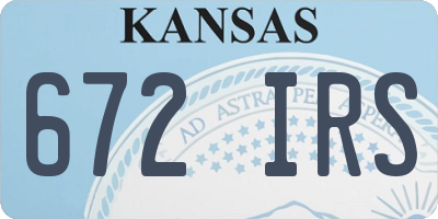 KS license plate 672IRS