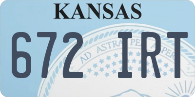 KS license plate 672IRT