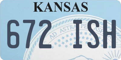 KS license plate 672ISH