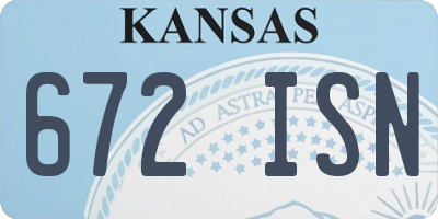 KS license plate 672ISN