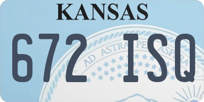 KS license plate 672ISQ