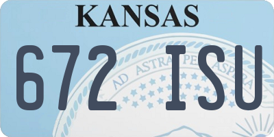 KS license plate 672ISU