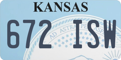 KS license plate 672ISW