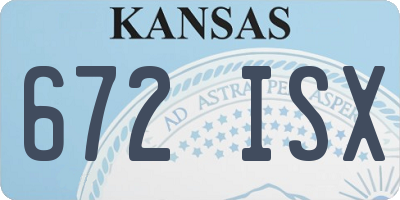 KS license plate 672ISX