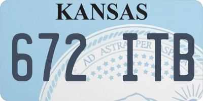 KS license plate 672ITB