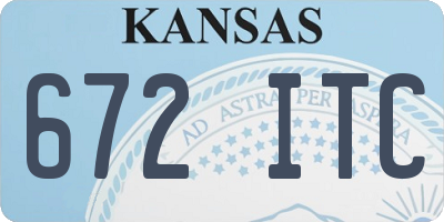 KS license plate 672ITC