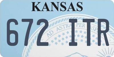 KS license plate 672ITR