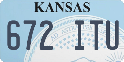 KS license plate 672ITU