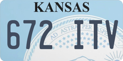 KS license plate 672ITV