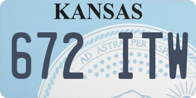 KS license plate 672ITW