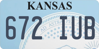 KS license plate 672IUB