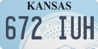 KS license plate 672IUH