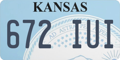 KS license plate 672IUI