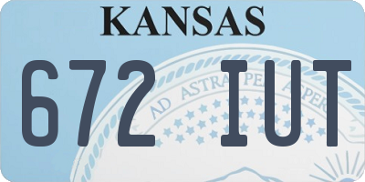 KS license plate 672IUT