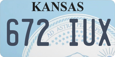 KS license plate 672IUX