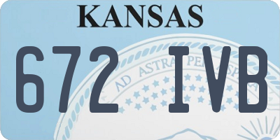 KS license plate 672IVB