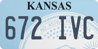 KS license plate 672IVC