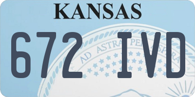 KS license plate 672IVD