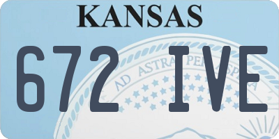 KS license plate 672IVE