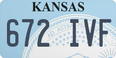 KS license plate 672IVF