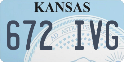 KS license plate 672IVG