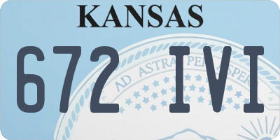 KS license plate 672IVI