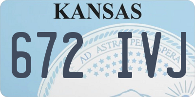 KS license plate 672IVJ