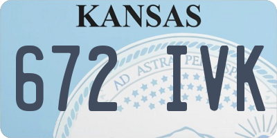 KS license plate 672IVK