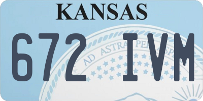 KS license plate 672IVM