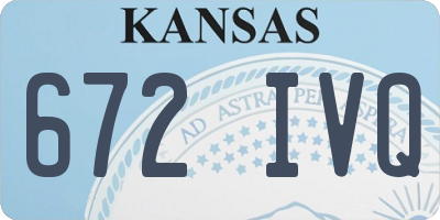 KS license plate 672IVQ