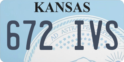 KS license plate 672IVS