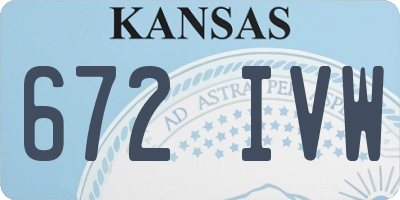 KS license plate 672IVW