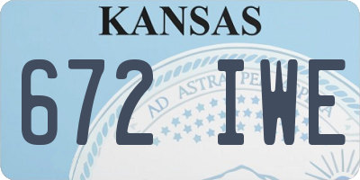 KS license plate 672IWE