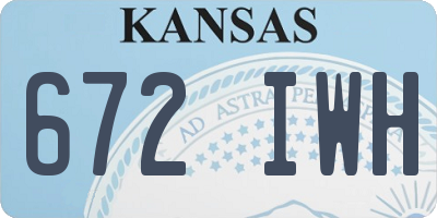 KS license plate 672IWH