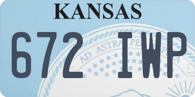 KS license plate 672IWP