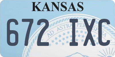 KS license plate 672IXC