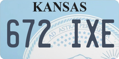 KS license plate 672IXE