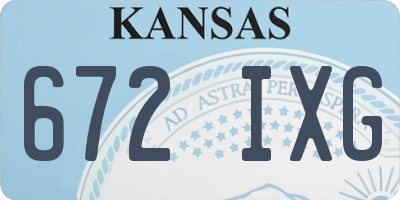 KS license plate 672IXG