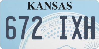 KS license plate 672IXH