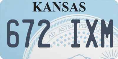 KS license plate 672IXM