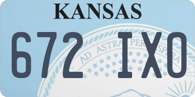 KS license plate 672IXO