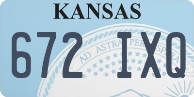 KS license plate 672IXQ