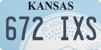 KS license plate 672IXS