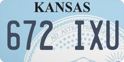 KS license plate 672IXU