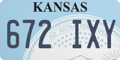 KS license plate 672IXY
