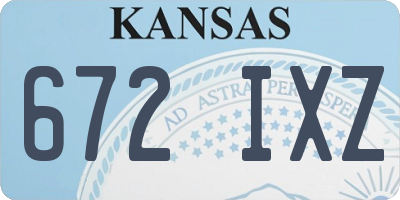 KS license plate 672IXZ